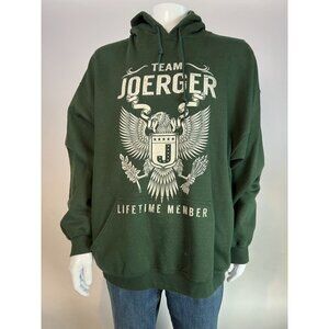 Team Joerger Lifetime Member Green Hoodie Gildan Heavy Blend Size XL
